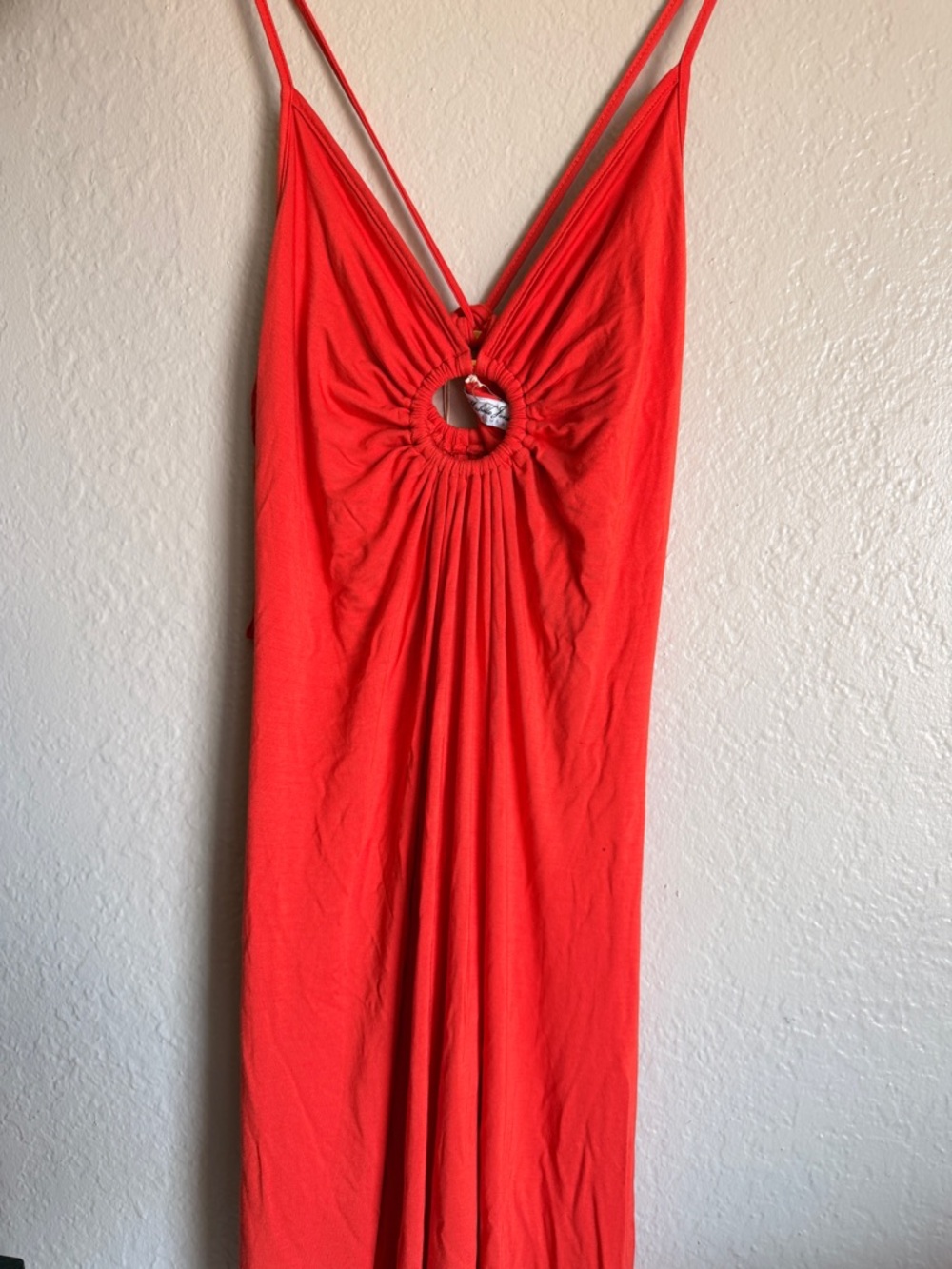 Michelle Jonas Keyhole O Ring halter Maxi Dress 
in Orange - Picture 9 of 11